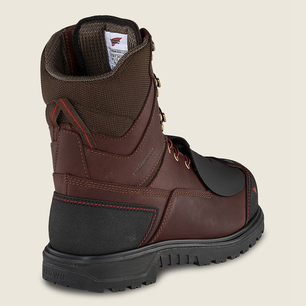 Bottes de Sécurité Red Wing - Brnr Xp - 8-Inch Waterproof Toe Metguard - Marron/Noir - Homme 726JFOU